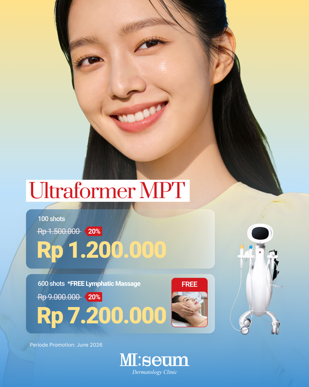 Ultraformer MPT 600 Shots +  Free Lymphatic Massage