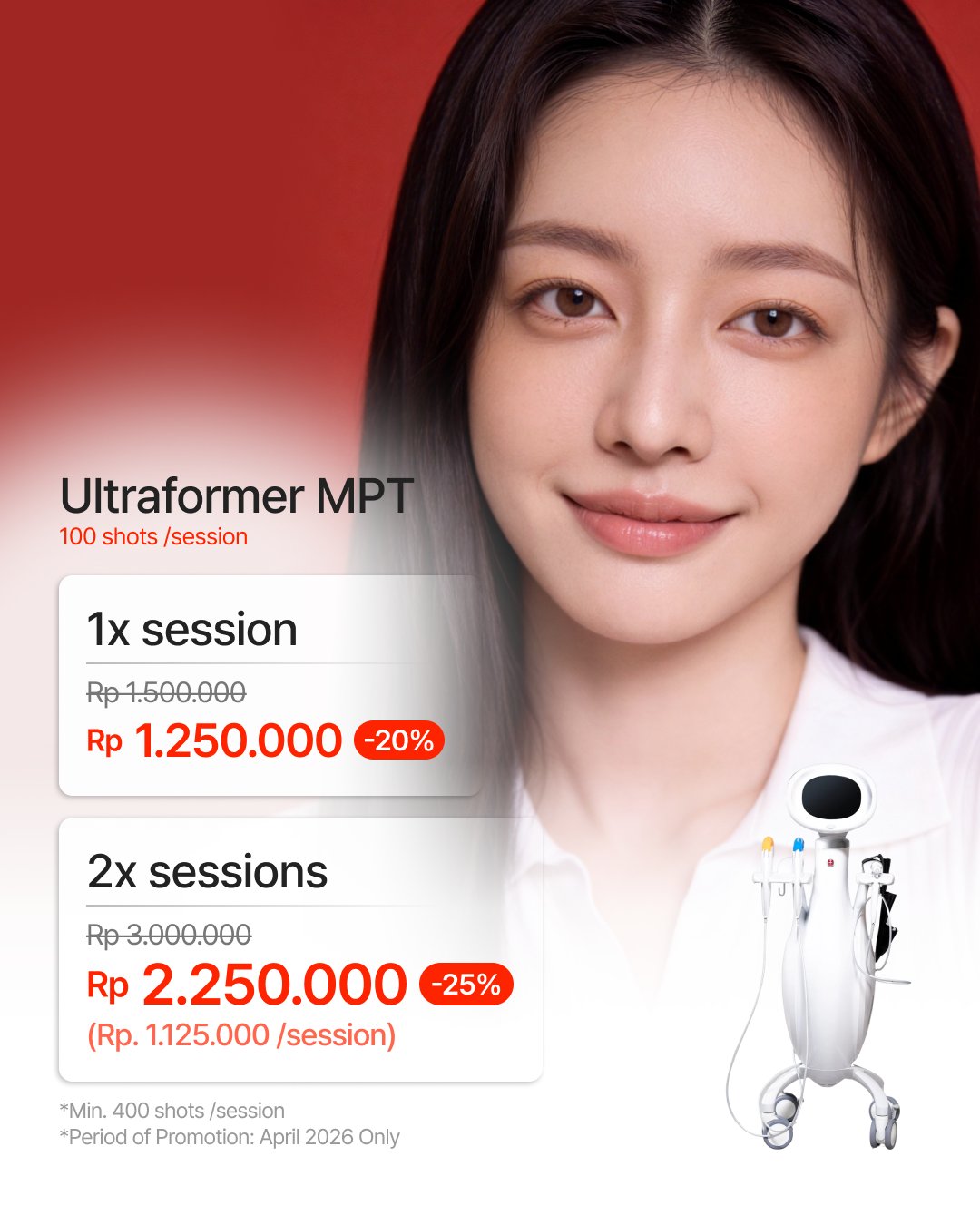 Ultraformer MPT 100 shot - 2x session